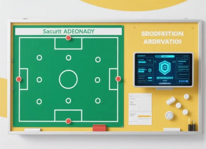 足球策略与安全注册流程概念图